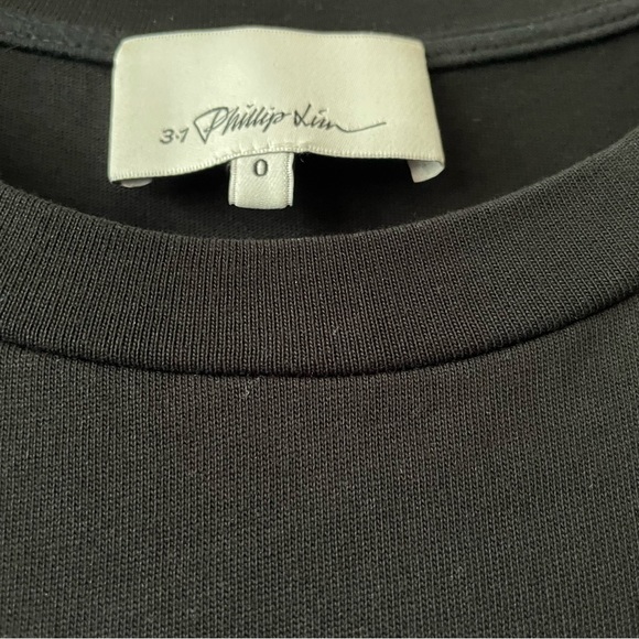 As new 3.1 Phillip Lim black t-shirt dress asymmetric skirt, 0 runs large 2 4 6 - Picture 6 of 9